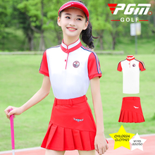 Детский костюм летняя одежда для девочек Спортивная одежда Повседневная футболка с короткими рукавами плиссированная юбка гольф теннис; Бейсбол PGM 2024 - купить недорого