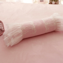 Cojín de encaje de princesa coreana, cojín de estilo caramelo con relleno, sofá cama, hogar, Dec coral terciopelo, venta al por mayor, FG166 2024 - compra barato