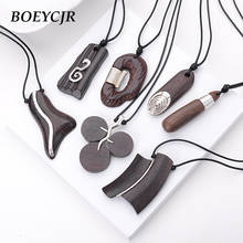 BOEYCJR 19 Styles Available Yoga Alloy Wood Necklace Handmade Meditation Ethnic Pendant Necklace for Men and Women Jewelry  2024 - buy cheap
