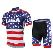 United States Cycling Clothing Sets Men's Roupa Ciclismo bicycle mtb Cycling Jersey Sets Bicycle Quick-Dry Outdoor Sportswear 2024 - buy cheap