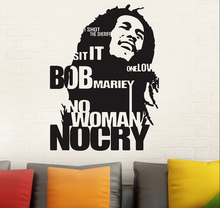 Pegatina de pared de Bob Marley para decoración del hogar, decoración de dormitorio, sin mujer, No Llorona, D209 2024 - compra barato