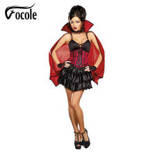 Vocole Gothic Sexy Women Halloween Vampire Cosplay Costume Lace Corset & Tutu Dress Cloak Fancy Dress Masquerade Party 2024 - buy cheap