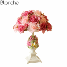 Moderno Flor Candeeiro de mesa Lâmpada de Cabeceira Quarto Casamento Romântico Led Suporte Luz da Mesa Princesa Menina Decoração do Quarto Luminárias