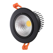 Luz descendente Led negra regulable, foco de techo COB, 3w, 5w, 7w, 9w, 12w, 15w, AC110V220V, luces empotrables de techo, iluminación interior 2024 - compra barato