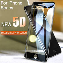 5D glass on for iphone 7 for apple iphone x glas 6 8 Plus 7plus 8plus tempered protective screen protector for iphone7 film 2024 - buy cheap