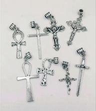 24 pcs Fashion Vintage Mixed large Cross Medieval Sword Pendants For Bracelet &Necklace Jewelry Making 2024 - buy cheap