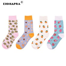 [EIOISAPRA]Winter Autumn Warm Kawaii Women Socks Harajuku Colorful Cartoon Cute Food Pineapple Avocado Candy Funny Socks Sokken 2024 - buy cheap