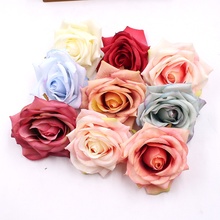 Ramo de rosas sin tejer para decoración de boda, flores artificiales DIY, caja de regalo con álbum de recortes, flores falsas para álbum de recortes, 10cm, 4 unids/lote 2024 - compra barato