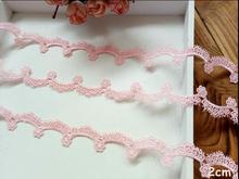 Cinta de encaje bordada para costura del hogar, accesorio de 10 metros para aplique artesanal, color rosa, para boda 2024 - compra barato