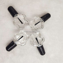 Botella vacía de esmalte de uñas, minibotella de cristal con tapa de cepillo negro, pequeño vidrio transparente, 5ml, F747 2024 - compra barato