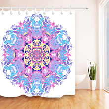 LB Vintage Baroque Mandala Artistic Waterproof White Shower Curtain Luxury Floral Bathroom Polyester Fabric For Bathtub Decor 2024 - buy cheap