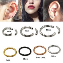 1Pc Steel Segment Nose Ring Nipple Clicker Ear Cartilage Tragus Helix Lip Piercing Unisex Captive Hoop Piercing Body Jewelry 16g 2024 - buy cheap