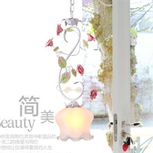 American Korean Style Pink Flower Iron Pendant Light Restaurant Bedroom Romantic Children Room Lighting kitchen chandelier 2024 - buy cheap