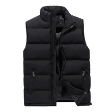 Chaleco acolchado grueso para hombre, chaqueta cálida sin mangas, de marca, color rojo, negro, para invierno, M-6XL 2024 - compra barato
