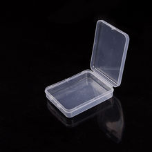 Caixa de plástico transparente com tampa, 108*84*25m, pequena, armazenamento, recipiente de coleção, acabamento de joias 2024 - compre barato