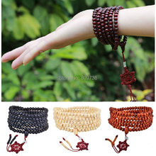 Pulseiras Pulseras Mujer Madeira Bead Buda Pulseiras Envoltório Homens Mulheres Malas Strand Multilayer Bracelet & Bangle Tibete Jóias 2024 - compre barato