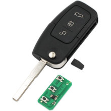 HKOBDII 10Pcs/Lot 3B Flip Smart Remote Key 433MHz for Ford Focus Mondeo Fiesta Galaxy C Max S Max HU101 Uncut Blade + 4D60 Chip 2024 - buy cheap