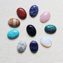 Wholesale 10Pcs Assorted Natural Stone 18*25mm Oval CAB CABOCHON Teardrop Beads For Jewelry Making 2024 - buy cheap