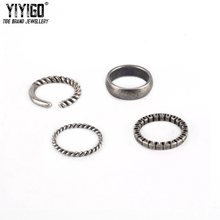 1Pieces Twist Thread Rings Men Lover's Stainless 316L Titanium Steel  Vintage Fashion Trend Metal Cuff Finger Joint Ring Finger 2024 - buy cheap