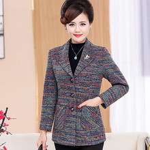 autumn plus size female woolen Suit jacket self-cultivation women's blazer fashion woolen coat women's Single Breasted suit 2024 - buy cheap