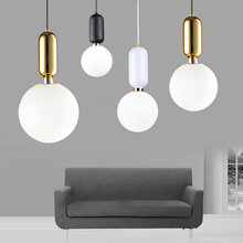 Modern Glass LED Pendant Lights Fixture Hanglamp Designer Loft Style Retro Kitchen Lamp Metal Industrial Lighting Bedroom Bar 2024 - buy cheap