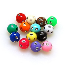 Loose beads round silver accent acrylic beads random mixed color,sold of 250 grams per pkg 2024 - buy cheap