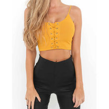 New Fashion Womens Summer Sexy Sleeveless Spaghetti Strap Vest Crop Tops Casual Tank Tops Stylish Womens Short Slim Camis 2024 - buy cheap