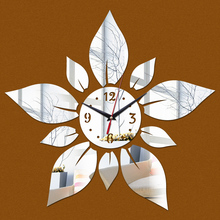 big flowers Acrylic wall clock modern design luxury mirror Quartz clocks 3d rushed crystal watches Living Room 2024 - buy cheap