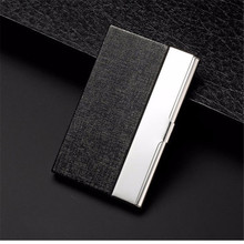 BISI GORO 2020 Fashion Slim Credit Card Holder Men Women Business Metal Case Name Card Case Stainless Steel Bank Card Wallets 2024 - buy cheap