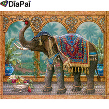 DIAPAI-pintura de diamante 5D DIY "elefante Animal", cuadrados o redondos de imitación bordado de diamantes, estilo punto de cruz 3D, decoración, A21078, 100% 2024 - compra barato