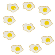 10PCS Delicious Fried Eggs Patches for Clothing Iron on Embroidered Applique Cute Patch for Fabrics Badges Garment DIY Patches 2024 - buy cheap