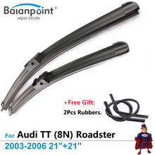 2Pcs Wiper Blades + 2Pcs Free Rubbers for Audi TT (8N) Roadster 2003-2006 21"+21", Top Rated Windshield Wipers 2024 - buy cheap