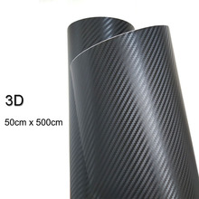 500cmX50cm 3D Carbon Fiber Vinyl Film Car Sticker Waterproof DIY Car Styling Wrap 2024 - buy cheap