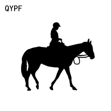 QYPF 14.4*13.5CM Interesting Prairie Equestrian Sport Decor Car Styling Sticker Accessories Silhouette C16-0908 2024 - buy cheap