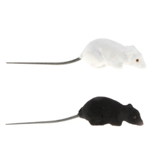 2 figuras de acción de juguete de simulación de ratón, estatua realista de ratón, colección de decoración de jardín para el hogar-modelo de Color blanco y negro x 2024 - compra barato