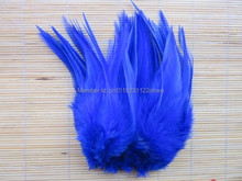 Pluma de Gallo Azul cobalto para ropa, joyería, sombrero, plumas decorativas para vacaciones de Navidad, 4-6 pulgadas, 10-15 cm, 50 Uds. 2024 - compra barato