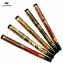 Jinhao 5000 Vintage Luxurious Metal Rollerball Pen Beautiful Dragon Texture Carving, Black & Golden Ink Pen for Office Business 2024 - buy cheap