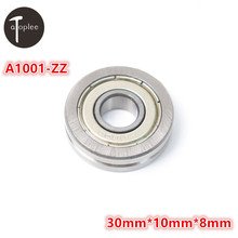 1PCS A1001-ZZ Deep V Groove Sealed Ball Bearing 30*10*8mm Bearing Steel Guide Line Wire Track Pulley Rail Ball Bearing 2024 - buy cheap