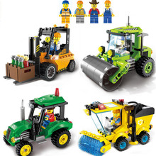 4 Type Civilized City Sweeper Compatible Legoings Model Building Blocks Toy Kit DIY Educational Children Birthday Gift Toy Car 2024 - buy cheap