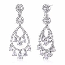 Office Ladies Top Grade Zirconia  Drop Earrings Lead Free Women Earrings Cadmium Free 2024 - buy cheap