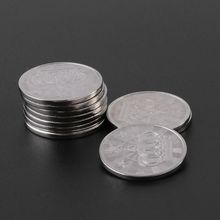 10 peças 25*2mm token de jogo de aço inoxidável, pentagrama de moeda de jogo de coroa tokens 2024 - compre barato
