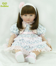 Muñeca de bebé Reborn de silicona de 60cm, juguete clásico de 24 pulgadas, de vinilo, para niñas 2024 - compra barato