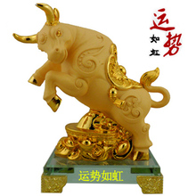 dog of the golden zodiac brings prosperity Taurus ornaments crafts OX Taurus sand ornaments attract money home decoration 2024 - buy cheap