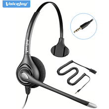 Call center headset with mic QD (Quick Disconnect) headset single 3.5mm plug for laptop,Smartphone,mobile phone,PC 2024 - buy cheap