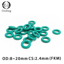 10PCS/lot Rubber Ring Green FKM O ring Seal 2.4mm Thickness OD8/9/10/11/12/13/14/15/16/17/18/19/20mm O-Rings Oil Gasket Washer 2024 - buy cheap
