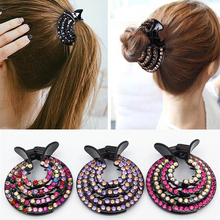 Fashion Crystal Bud Hair Claw Half Ball Hair Clip For Women Ponytail Bun Maker Crystal Hairpins Barrette Hair Accessories 2024 - buy cheap