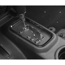 Carbon Fiber Black Car Gear Shift Panel Frame Trim Sticker Car-covers For Jeep Wrangler 2011-2017 Car-styling New 2024 - buy cheap