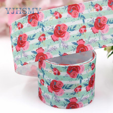 YJHSMY I-19116-363,38mm 10yards flower Ribbons,Thermal transfer Printed grosgrain,Clothing accessories,DIY wrapping materials 2024 - buy cheap