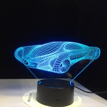 Luz noturna de led com sensível ao toque em 3d, lâmpada de mesa com cores rgb, 7 cores, usb, para decoração de festa, presente para crianças 2024 - compre barato