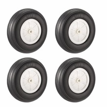 UXCELL Hot Selling 4pcs 100mm Dia. 30mm Thick White Plastic Hub Black Foam Wheel Toy Car Wheel for RC Remote Control Airplane 2024 - buy cheap